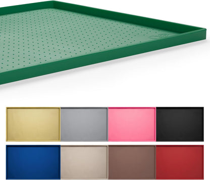 Dog Feeding Mat,100% Waterproof Food Grade Silicone Pet Food and Water Bowl Placemat,Dishwasher, High Raised Edge to Prevent Spills,Nonslip Tray to Stop Messes on Floor (24"X16"X0.5", Yellow)