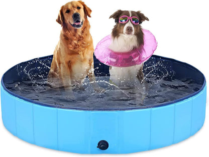 Dog Pool Foldable Dog Pool Pet Pool Swimming Pool Portable Suitable for Indoor and Outdoor Use (40X12In)