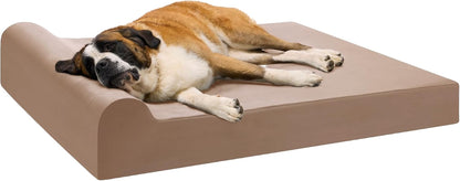 Barker Beds XL Orthopedic Dog Bed - 7" Pillow Top with Headrest - 75-120 Lbs - Memory Foam for Joint Pain & Arthritis - Vet Recommended, Washable Cover - Made in USA - 52"X36"X7" - Charcoal