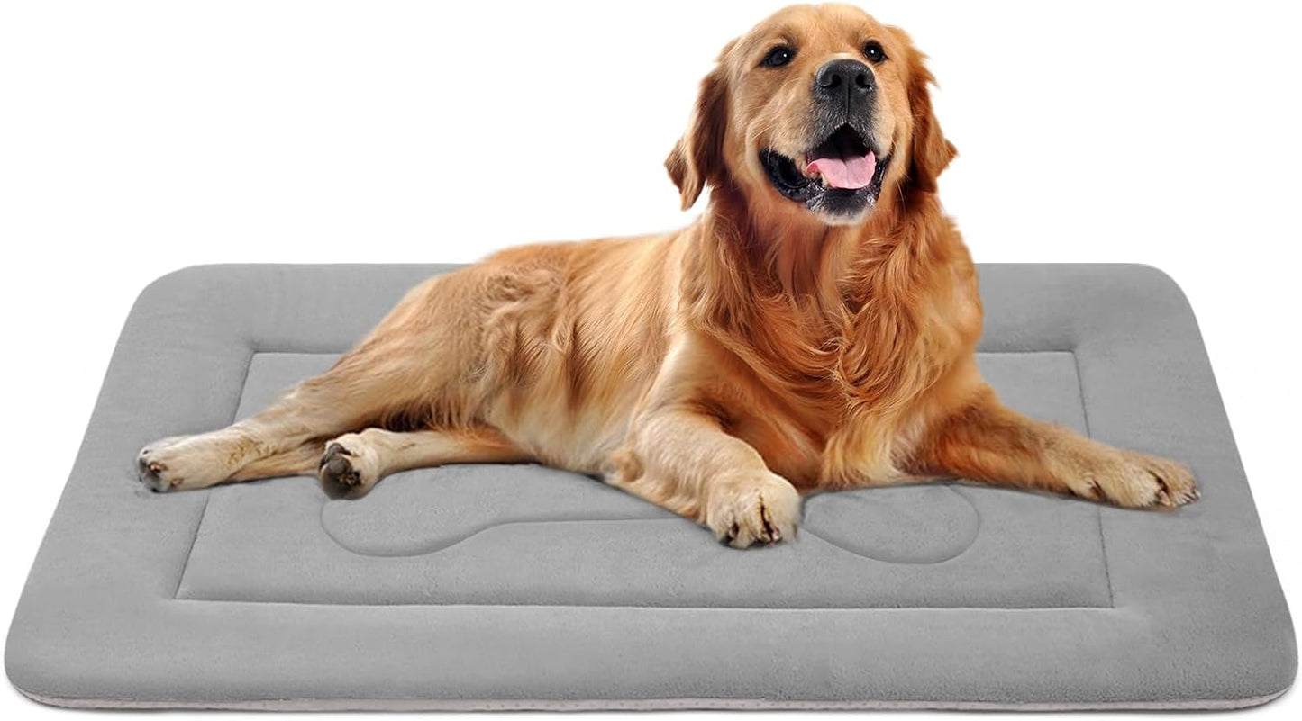Dog Bed Large Crate Mat 42 in Non-Slip Washable Soft Mattress Kennel Pads