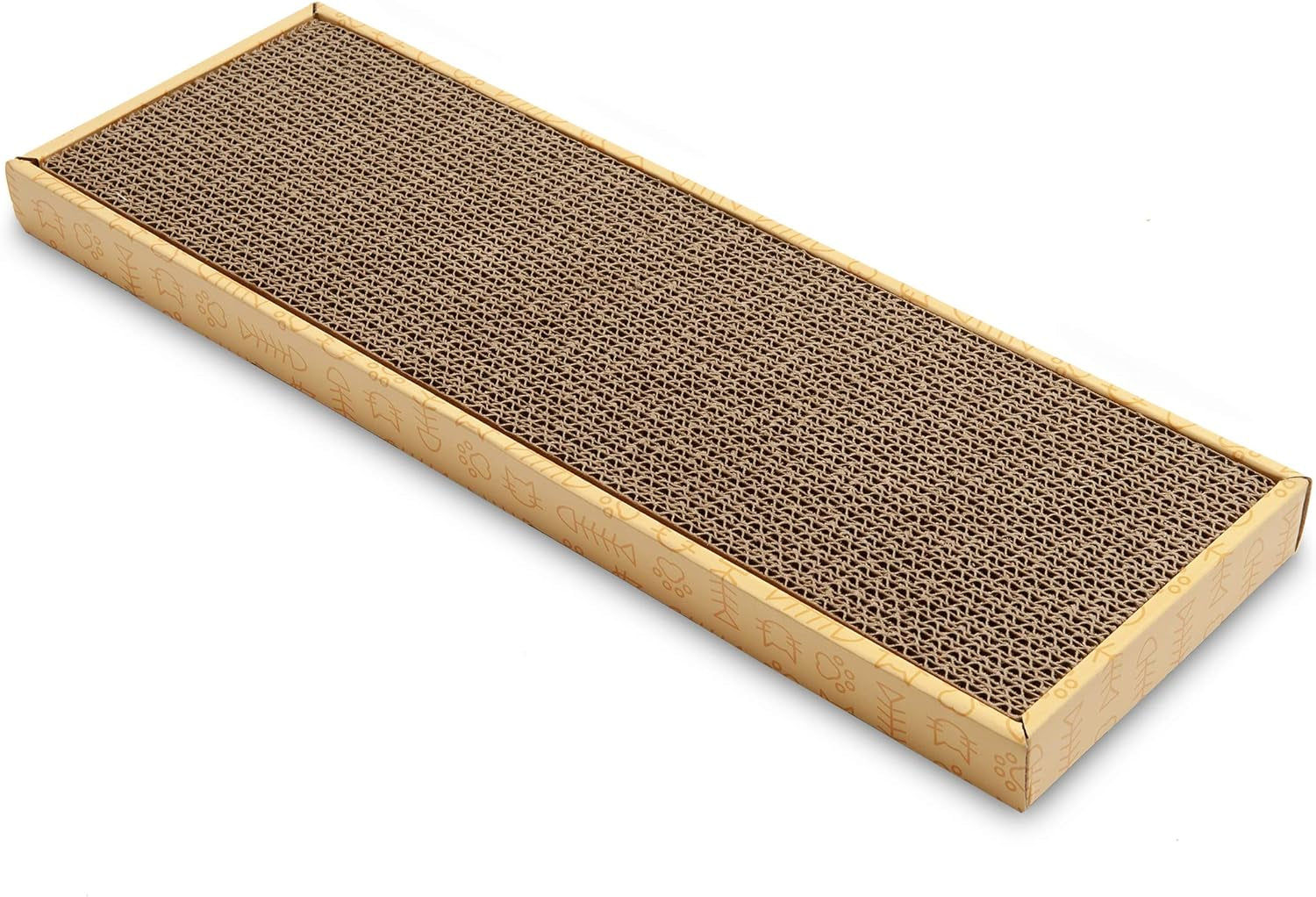 2-Pack Scratching Boards W/ Catnip & Wall-Mounting Hooks for Indoor Cats, Reversible - Wall-Mounted Corrugated Cat Scratchers - Seaglass, Wide/2-Pack