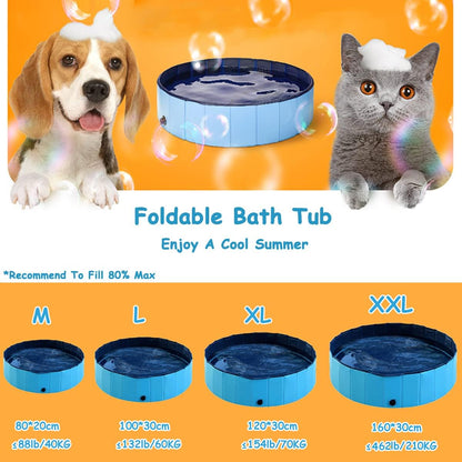 Dog Pool Foldable Dog Pool Pet Pool Swimming Pool Portable Suitable for Indoor and Outdoor Use (40X12In)