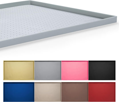 Dog Feeding Mat,100% Waterproof Food Grade Silicone Pet Food and Water Bowl Placemat,Dishwasher, High Raised Edge to Prevent Spills,Nonslip Tray to Stop Messes on Floor (24"X16"X0.5", Yellow)