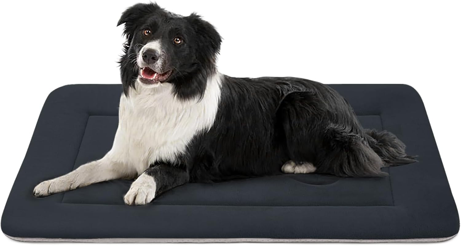 Dog Bed Large Crate Mat 42 in Non-Slip Washable Soft Mattress Kennel Pads