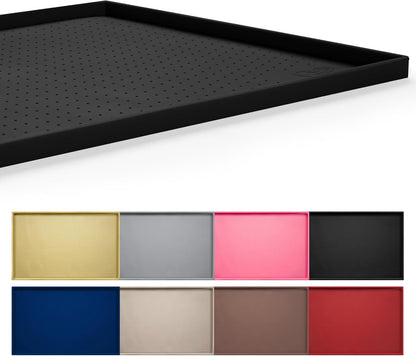 Dog Feeding Mat,100% Waterproof Food Grade Silicone Pet Food and Water Bowl Placemat,Dishwasher, High Raised Edge to Prevent Spills,Nonslip Tray to Stop Messes on Floor (24"X16"X0.5", Yellow)