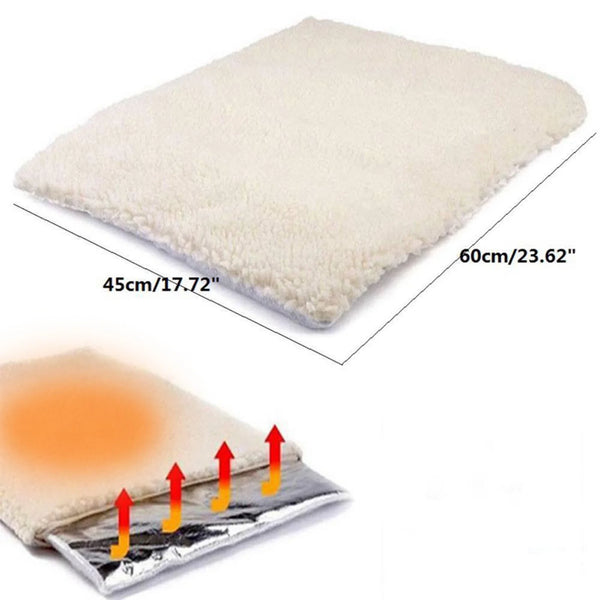 Self Warming Cats Bed Self Heating, Cats Dog Mat, Extra Warm Thermal Pet Pad for Indoor Outdoor Pet Pad Washable, with Heat Storage Aluminum Foil Lining