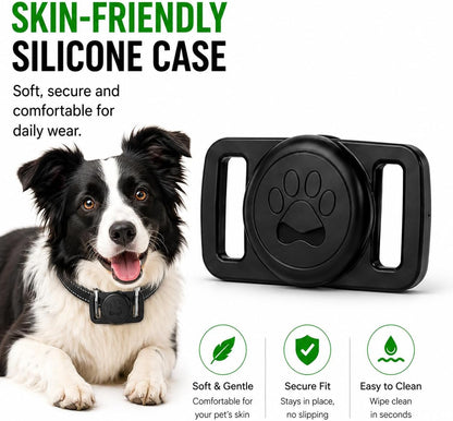 Pet Tracker,Gps Collar for Dogs (Ios Only) Smart Tag,Waterproof Compatible with Apple Find My,No Monthly Fee,Advanced Tracking Solution Smart Collar for Pet Safety Ideal Small Large Dogs