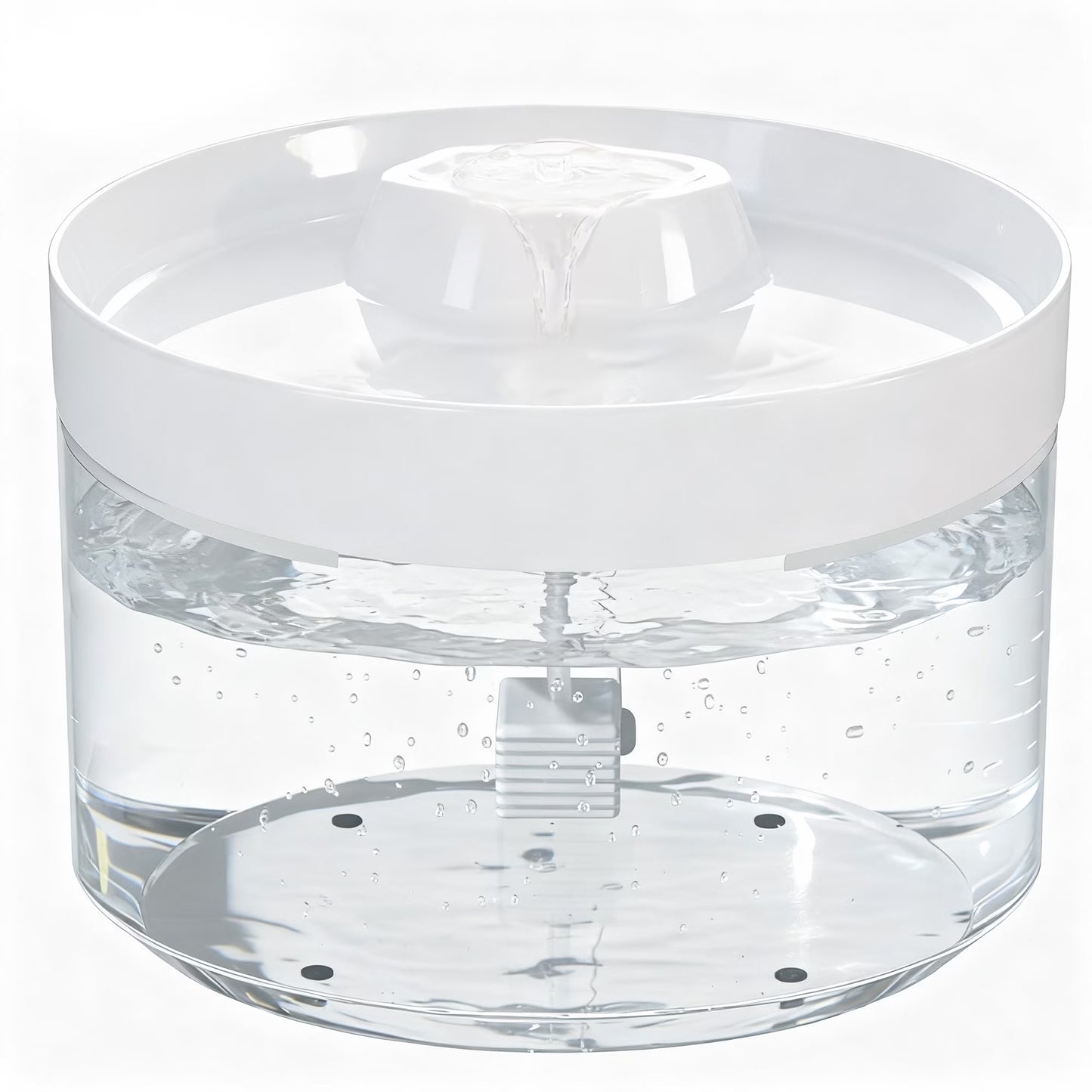Cat Water Fountain with Lid, 2.5L/84Oz Automatic Cat Fountain for Cats and Dogs