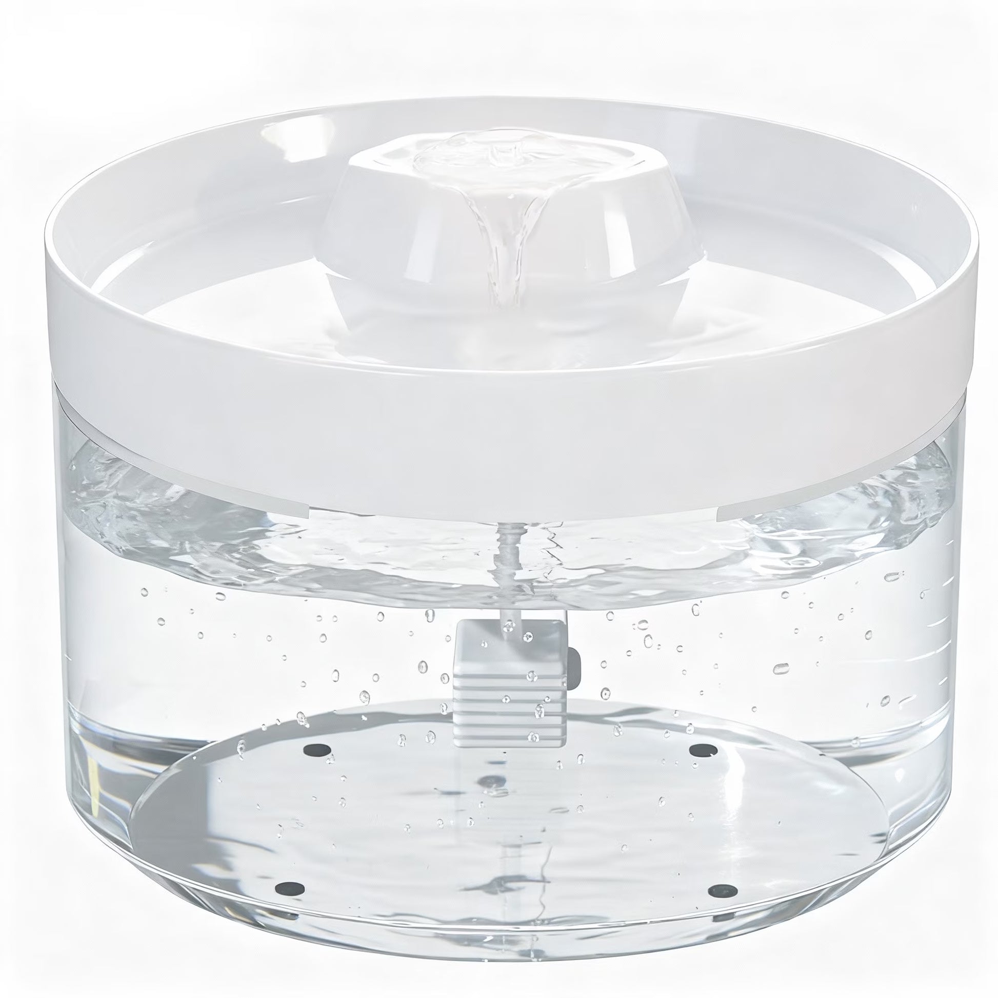 Cat Water Fountain with Lid, 2.5L/84Oz Automatic Cat Fountain for Cats and Dogs