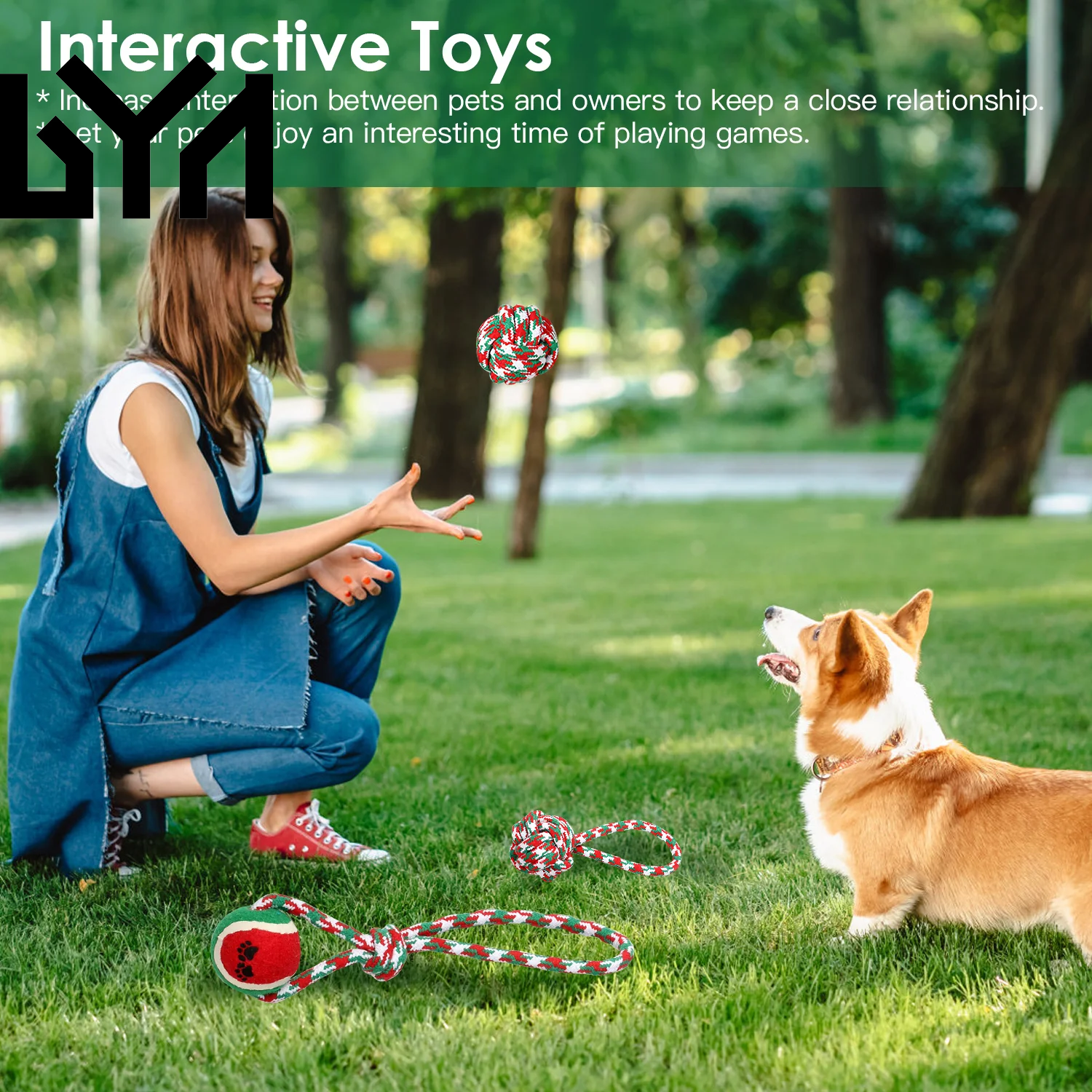 Set of 5Pcs Christmas Dog Rope Chew Toys Dog Interactive Toys Set for Puppy Small Medium Aggressive Chewers Dogs Training Teething Playing