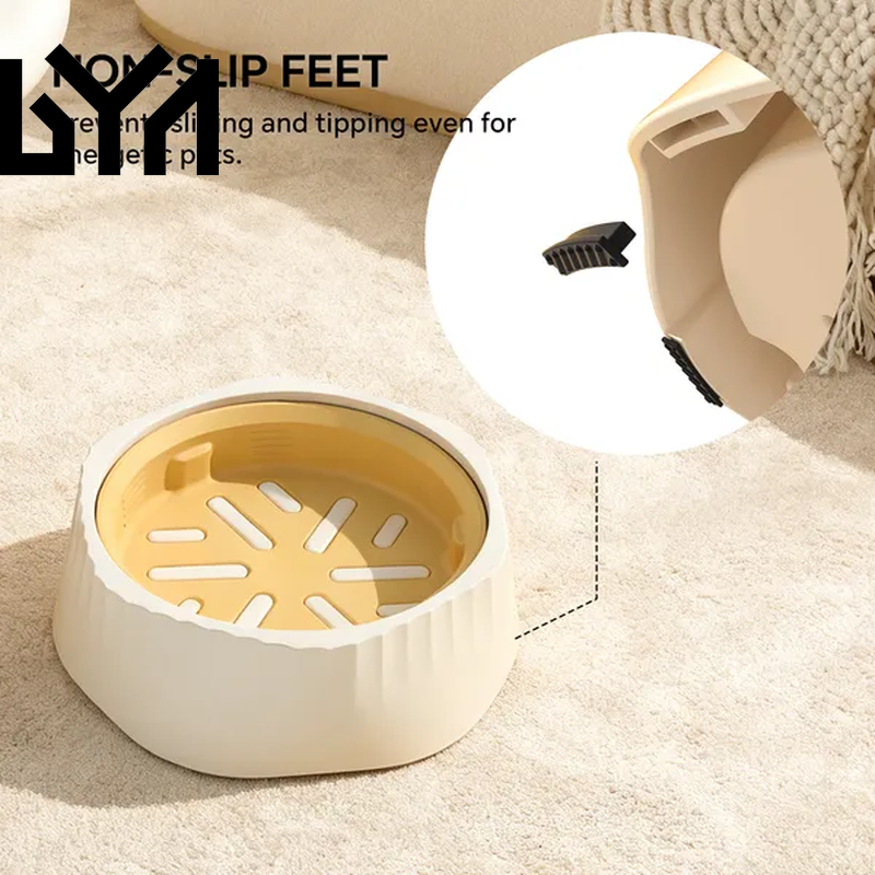 2-In-1 Dual Mode Large Plastic Cat Slow Feeder Bowl, Switchable Fast&Slow Feed