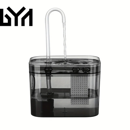 Cat Water Fountain with USB Auto Filter Recirculate Transparent Black Cat Drinker Ultra-Quiet Automatic Pet Drinking Dispenser