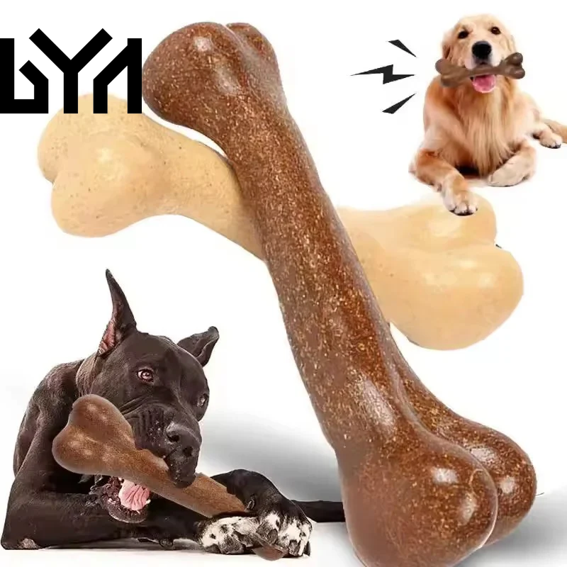Dog Bone Chews Toys Nearly Ind Estructible Natural Non-Toxic Anti-Bite Puppy Toys for Small Medium Large Dog Pet Chew Toy