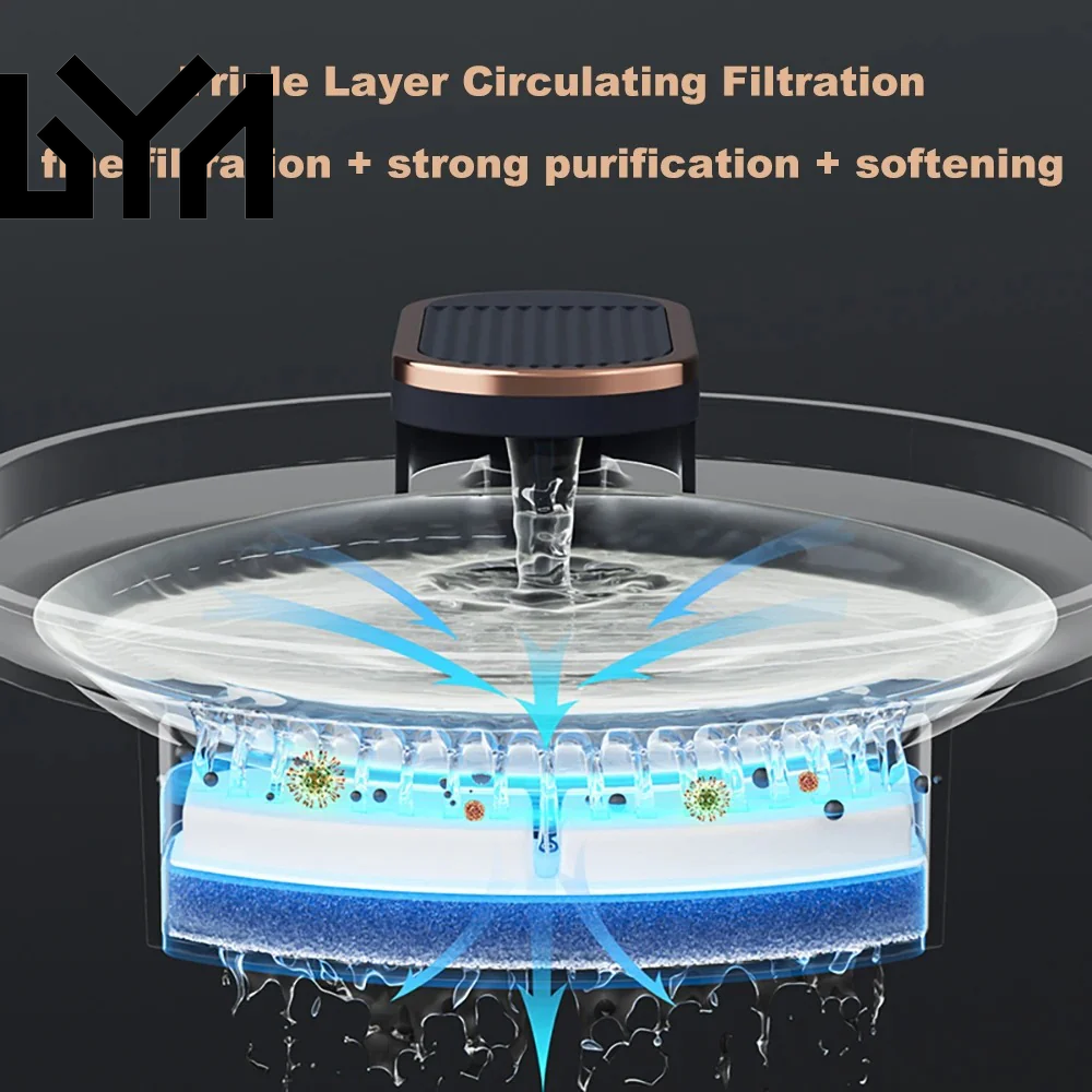 Cat Water Fountain 3L Automatic Water Dispenser with LED Light Ultra Silent Pet Drinking Water Fountain Automatic Pet Feeder
