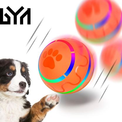 Peppy Pet Ball for Dogs, Interactive Dog Toy Durable Automatic Rolling Ball with Led Flash Lights for Small Medium Dogs Breed, Wicked Ball with Motion Activat Bpa-Free USB Rechargeable