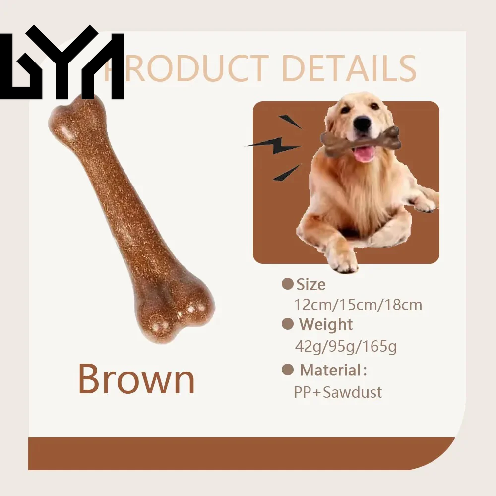 Dog Bone Chews Toys Nearly Ind Estructible Natural Non-Toxic Anti-Bite Puppy Toys for Small Medium Large Dog Pet Chew Toy