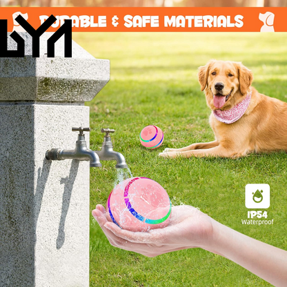 Peppy Pet Ball for Dogs, Interactive Dog Toy Durable Automatic Rolling Ball with Led Flash Lights for Small Medium Dogs Breed, Wicked Ball with Motion Activat Bpa-Free USB Rechargeable
