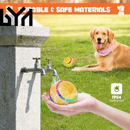 Peppy Pet Ball for Dogs, Interactive Dog Toy Durable Automatic Rolling Ball with Led Flash Lights for Small Medium Dogs Breed, Wicked Ball with Motion Activat Bpa-Free USB Rechargeable